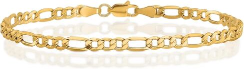 10k Yellow Gold 3.5mm Figaro Chain Bracelet Fine Jewelry For Women Gifts For Her in Kuwait