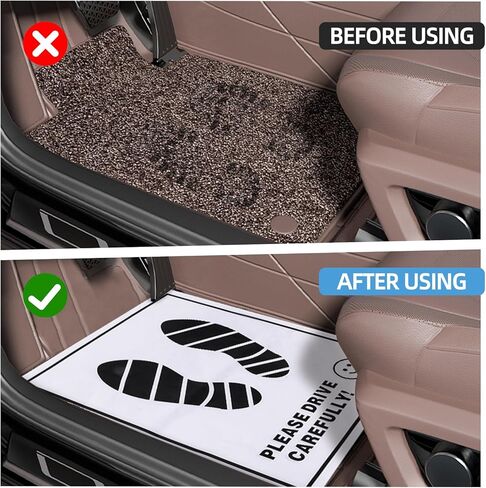 600 Pcs Paper Car Floor Mats Disposable car Paper Foot Pads Automotive Mat Covers Protector for Car Detailing Supplies, Dealerships & Vehicle Protection (20 x 16 Inch) in Saudi Arabia