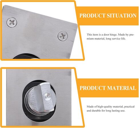 PartyKindom Stainless Steel Wood Door Pivot Hinge 360-degree Revolving Heavy Duty Hinge for Industrial and Residential Doors in Saudi Arabia