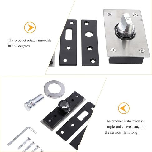 PartyKindom Stainless Steel Wood Door Pivot Hinge 360-degree Revolving Heavy Duty Hinge for Industrial and Residential Doors in Saudi Arabia