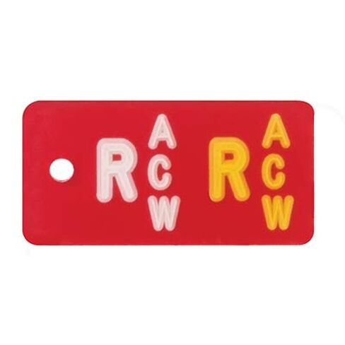 X-Ray Markers (Mark-Clear Plastic) - Blue/Red, Duo Markers, Half Copper/Half Standard, Left & Right Set, 3/8" Lead Letters "L" & "R" in Saudi Arabia