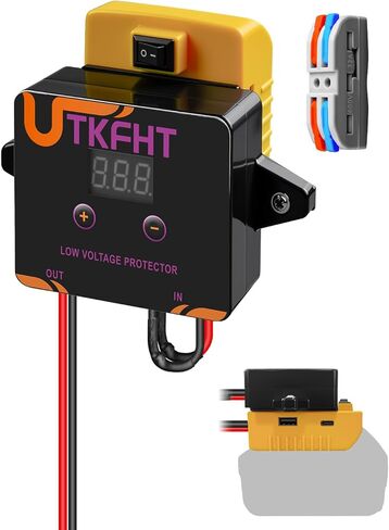Upgrade Power Wheel Battery Adapter Fit for Milwaukee 18V Battery with Low Voltage Protection, On/Off Switch, 12AWG Wire, USB-C & USB-A Output for DIY Projects, Power Tools, Ride-on Toys, Robotics in Kuwait