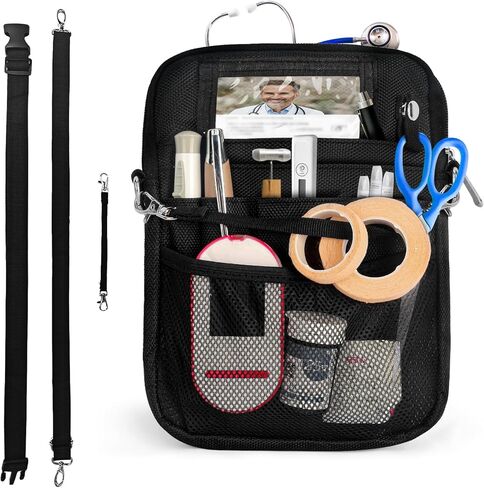 حقيبة ممرضة فاني للنساء مع حامل سماعة الطبيب - حقيبة فاني طبية ومنظم الحقيبة، حقيبة خصر صغيرة متعددة الأغراض لأدوات ومستلزمات التمريض، حقيبة حزام مثالية للممرضات (أرجواني) in Kuwait