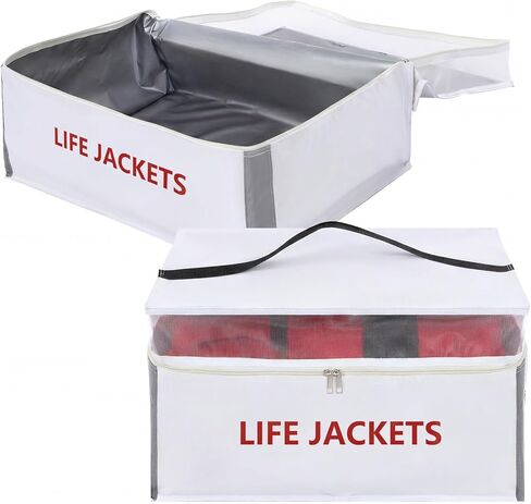 2 PCS Life Vest Storage Bag Highted Duty 6 Stappy Scappy Jacket Nylon Bag مع مقبض حمل in Kuwait