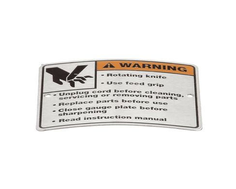 Hobart 00-438131-054-2 Label Warning in Saudi Arabia
