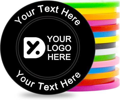 100 شريحة بوكر مخصصة، نص صورة شعار ملون كامل مخصص على شريحة للطباعة على الوجهين، جيد لرموز البيرة في البار، علامة كرة الجولف، رقائق المشروبات، إعلان الشركة in Kuwait