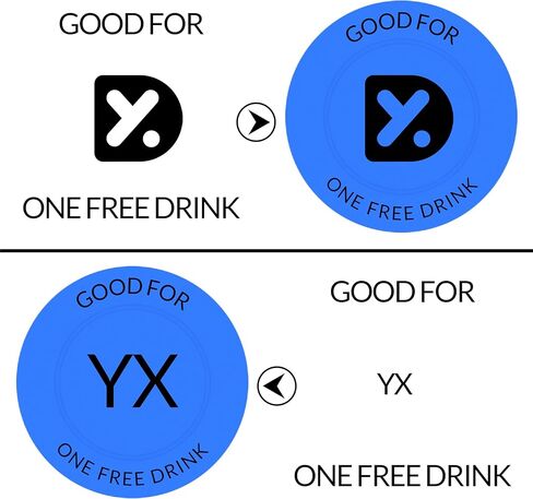 100 شريحة بوكر مخصصة، نص صورة شعار ملون كامل مخصص على شريحة للطباعة على الوجهين، جيد لرموز البيرة في البار، علامة كرة الجولف، رقائق المشروبات، إعلان الشركة in Kuwait