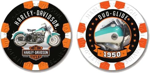 رقائق البوكر القابلة للجمع من سلسلة Harley-Davidson Vintage Series 12-1950 Duo-Glide in Kuwait
