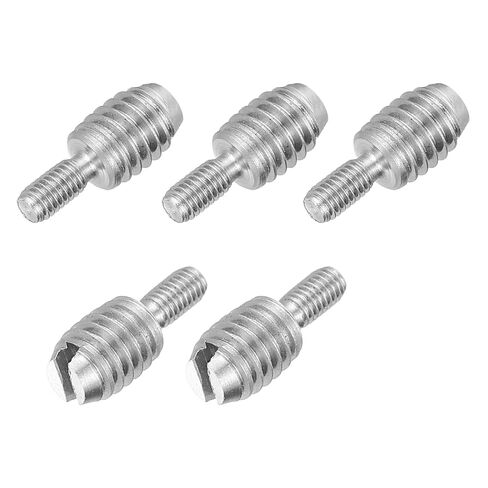 PATIKIL M5x6 to M6x6 Double End Threaded Stud Screw Bolt, 10 Pack Slotted Head 304 Stainless Steel Rod Bolts Thread Reducer Adapter for Furniture Fastener, 12mm Long in Saudi Arabia