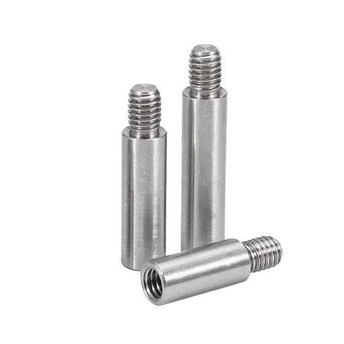 Male to Female Round Standoff Stud 304 Stainless Steel Cylindrical Large and Small Head Conversion Terminal Connector Internal and External Teeth Single End Stud(2pcs M8x20-M6x15) in Saudi Arabia