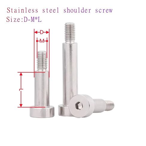 Hex Socket Cap Head Screw 2-10PCS M2.5 M4 Stainless Steel Hex Hexagon Socket Cap Head Shoulder Roller Bearing Stuff Screw Allen Bolt(8mm (L),(D5) M4 5PCS) in Saudi Arabia