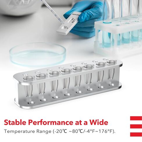 4E's USA 16-Tube Magnetic Separation Rack, Aluminum Magnetic Bead Rack Separator for DNA RNA Purification for 0.5ml, 1.5ml and 2.0ml Microcentrifuge Tubes in Kuwait