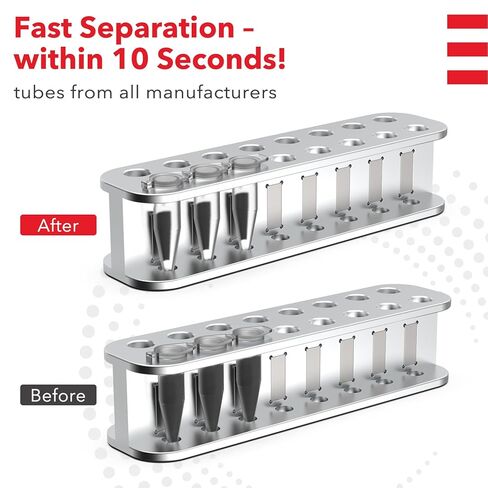 4E's USA 16-Tube Magnetic Separation Rack, Aluminum Magnetic Bead Rack Separator for DNA RNA Purification for 0.5ml, 1.5ml and 2.0ml Microcentrifuge Tubes in Kuwait