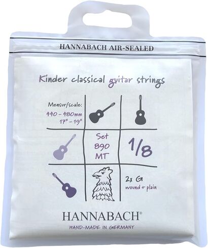 Hannabach 653059 Series 890 Duel 44-48cm Strings for 1/8 Children Classic Guitar in Kuwait