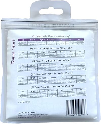 Hannabach 653059 Series 890 Duel 44-48cm Strings for 1/8 Children Classic Guitar in Kuwait