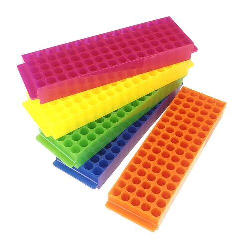 80-Well Tube Rack, Black Polypropylene 5 Racks/Unit in Kuwait