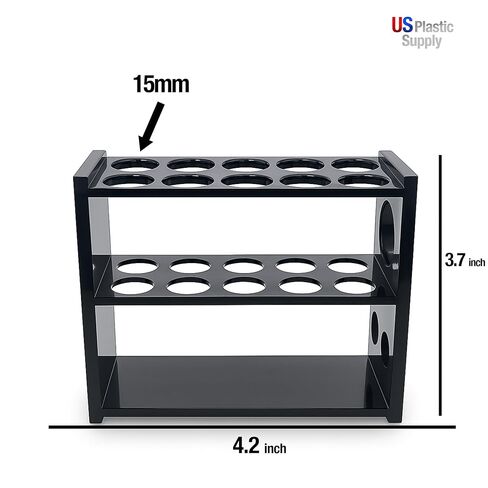 Black Acrylic Test Tube Rack – 13-Hole Dual-Sided/Multi-Use Flippable Stand for 10 ml Tubes in Kuwait
