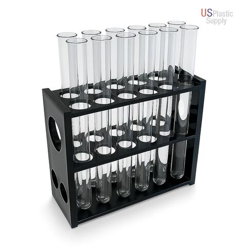 Black Acrylic Test Tube Rack – 13-Hole Dual-Sided/Multi-Use Flippable Stand for 10 ml Tubes in Kuwait
