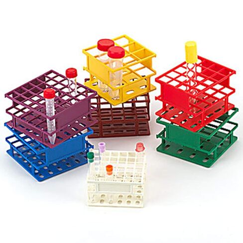 Globe Scientific 456445M Nylon Half Size Wireless Tube Rack, 13mm Tube Diameter, 36-Place, Magenta in Saudi Arabia