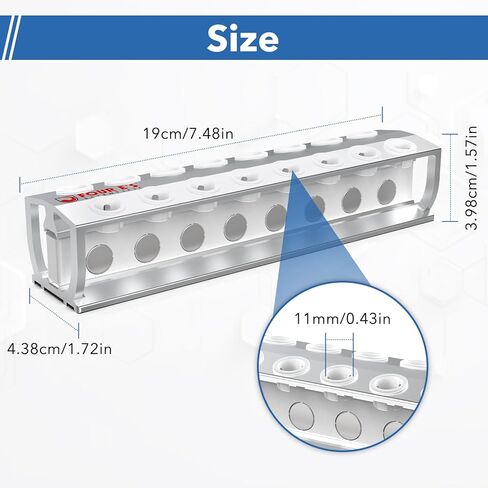 FOUR E'S SCIENTIFIC Magnetic Bead Rack Separator, Aluminum 16-Well Magnetic Separation Rack in Kuwait