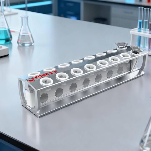 FOUR E'S SCIENTIFIC Magnetic Bead Rack Separator, Aluminum 16-Well Magnetic Separation Rack in Kuwait