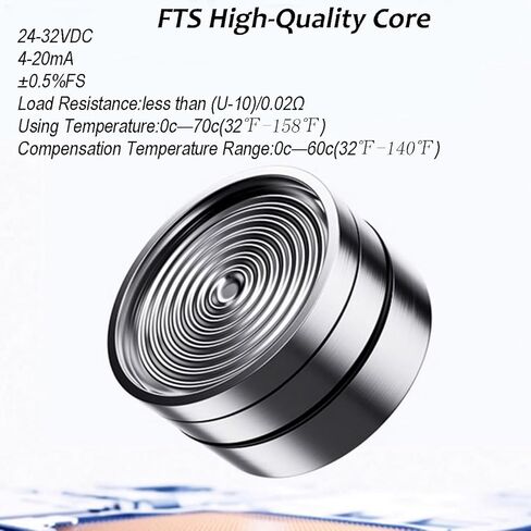 INTBUYING Water Level Sensor 0-65FT Cable 4-20mA Submersible Liquid Level Sensor Throw in Type IP68 24-32VDC for Well Tank Pool in Saudi Arabia