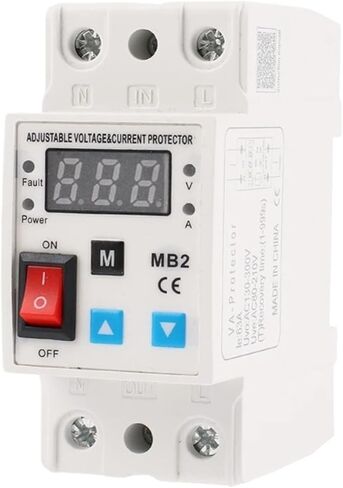 40A / 63A Din Rail قابل للتعديل فوق الجهد وتحت الجهد جهاز حماية حامي التتابع الزائد للحماية الحالية LED رقمي (ZS2-VA، 63A) in Kuwait