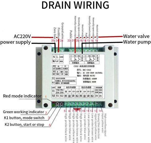 Yosoo XKC Automatic Automatic Switch Relay C352 2P Sensors Liquid Level Control Sunset Valves (XKC-C352-2P) in Saudi Arabia