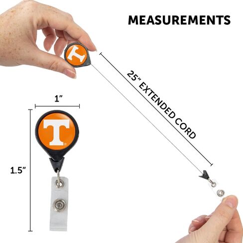 Desert Cactus University of Tennessee Retractable Badge Holder UT Knoxville Volunteers Vols ID Reel with Ticket Clip for Lanyard, Work, School & Office Access in Saudi Arabia