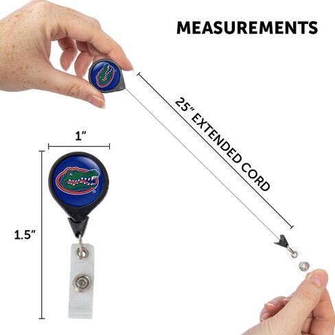 Desert Cactus University of Florida Retractable Badge Holder UF Gators ID Reel with Ticket Clip for Lanyard, Work, School & Office Access in Saudi Arabia