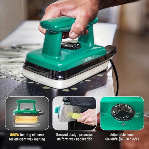 Ski Waxing Iron with Adjustable Temperature 100-127V 800W Portable Wax Tool for Snowboard, Alpine Nordic Skis Quick Heat-Up for Tuning and Maintenance in Saudi Arabia
