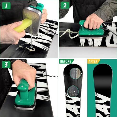 Ski Waxing Iron with Adjustable Temperature 100-127V 800W Portable Wax Tool for Snowboard, Alpine Nordic Skis Quick Heat-Up for Tuning and Maintenance in Saudi Arabia