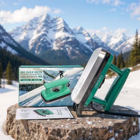 Ski Waxing Iron with Adjustable Temperature 100-127V 800W Portable Wax Tool for Snowboard, Alpine Nordic Skis Quick Heat-Up for Tuning and Maintenance in Saudi Arabia