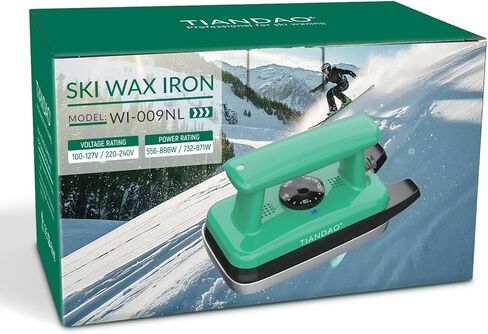Ski Waxing Iron with Adjustable Temperature 100-127V 800W Portable Wax Tool for Snowboard, Alpine Nordic Skis Quick Heat-Up for Tuning and Maintenance in Saudi Arabia