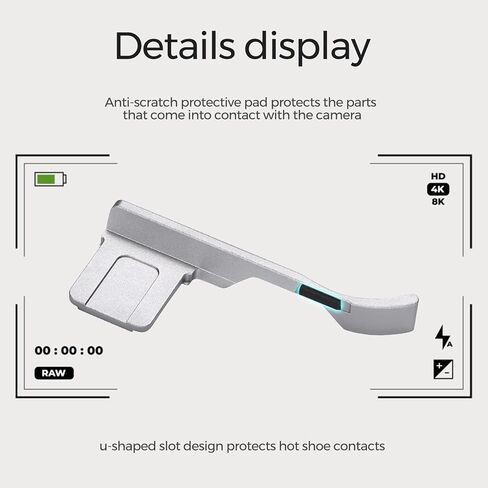 Metal Thumb Grip with Hot Shoe Cover for Fujifilm X100V/X100VI Camera Hot Shoe Thumb Hand Grip (Flowers) in Saudi Arabia