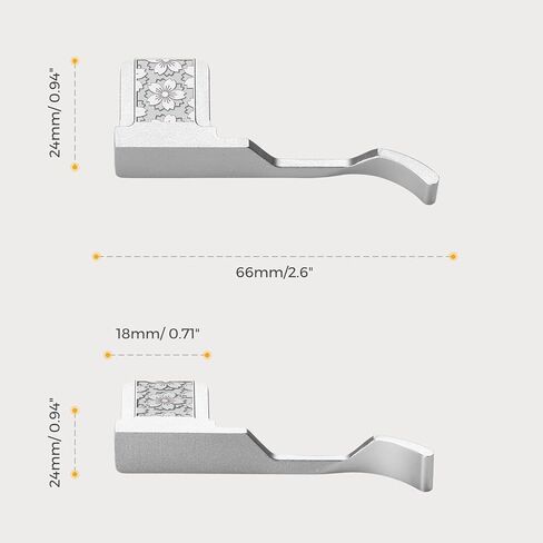 Metal Thumb Grip with Hot Shoe Cover for Fujifilm X100V/X100VI Camera Hot Shoe Thumb Hand Grip (Flowers) in Saudi Arabia