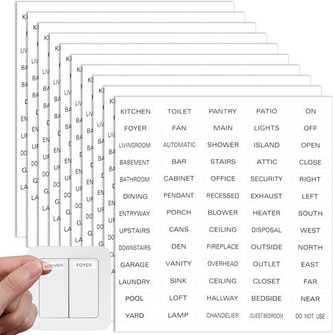 650Pcs Light Switch Labels, Transparent Electric Panel Labels, Light Switches Label, Switches Stickers for Home and Office in Saudi Arabia