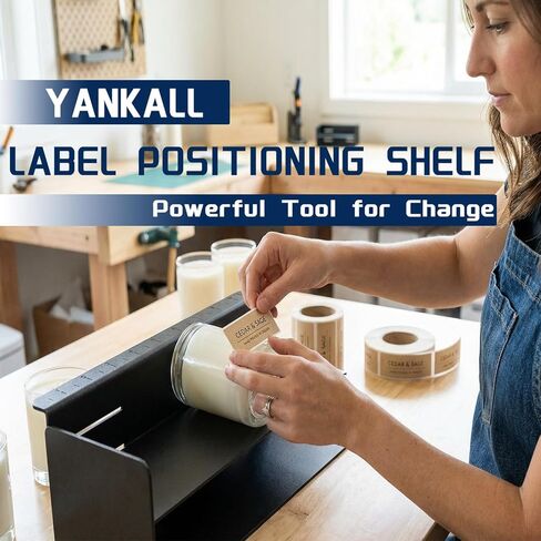Label Positioning Shelf Candle Label Application Tool for Jars & Bottles Precision Label Positioning System for Manual Labeling Consistent Alignment for Candles, Cosmetics, and Glassware in Saudi Arabia