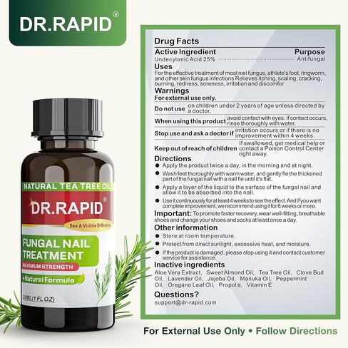 Toenail Fungus Treatment Extra Strength - Nail Repair for Damaged Nails, Nail Fungus Treatment Extra Strength with 25% Undecylenic Acid & Tea Tree Oil, Nail Repair for nail fungus treatment in Kuwait
