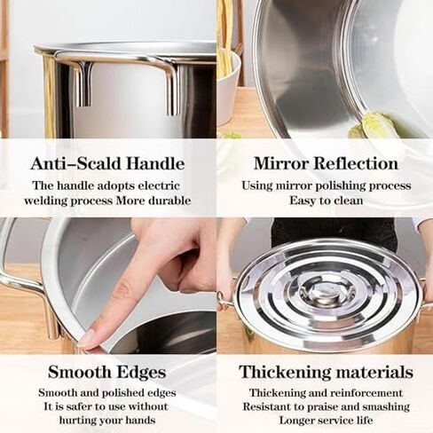 Stainless Steel Pasta Cooker with Divider & Strainer - Multifunctional Noodle Boiler for Home & Restaurant Use, Perfect for Cooking Pasta, Vegetables & More in Saudi Arabia