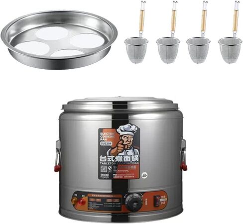 Stainless Steel Commercial Noodle Cooker, Energy-Saving and Thermal Insulation Tabletop Noodle Bucket Noodle Cooker, Applicable to Dumplings, Marinated Materials and Spaghetti, Etc,4 (4) in Saudi Arabia