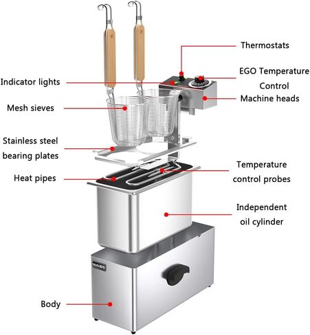 Bench Type Electric Noodle Cooker, Commercial Electric Noodle Cooker, Stainless Steel Double Head Noodle Cooker, Soup Powder Cooker in Saudi Arabia