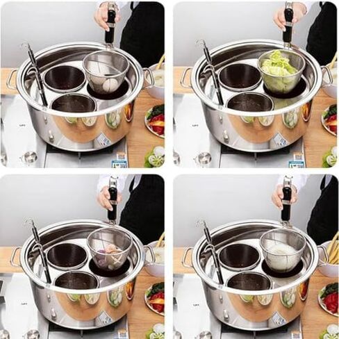 Efficient Pasta Cooker Insert Set with Strainer & Divider Colander - Perfect for Easy Cooking & Meal Prep in Your Kitchen in Saudi Arabia