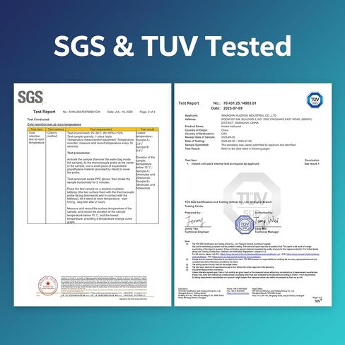 25 عبوة كبيرة (6.7 بوصة × 4.1 بوصة) عبوات باردة فورية - عبوات ثلج فورية للإصابات | عبوة ثلج مضغوطة باردة يمكن التخلص منها لتخفيف الألم والتورم والالتهاب والالتواء وألم الأسنان - عبوة باردة للرياضيين in Kuwait