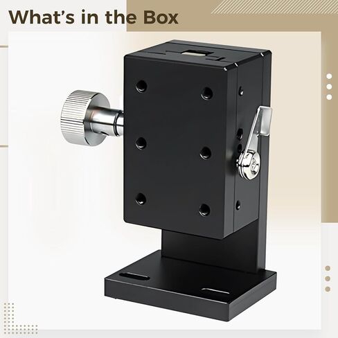 Xyz Precision Z Axis Stage، شريحة CNC يدوية مع قاعدة ثابتة من الفولاذ المقاوم للصدأ باللون الأسود لارتفاع قابل للتعديل in Saudi Arabia