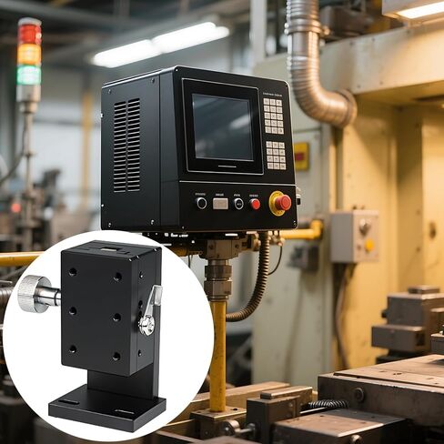 Xyz Precision Z Axis Stage، شريحة CNC يدوية مع قاعدة ثابتة من الفولاذ المقاوم للصدأ باللون الأسود لارتفاع قابل للتعديل in Saudi Arabia