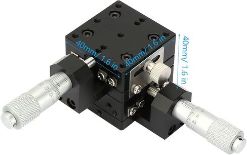 SEMY40-AC Micrometer Manual Sliding Table Linear Step Trimming Platform Cross Rollers 40 x 40 x 40 mm in Kuwait