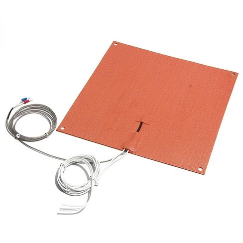 Silicone Heating Pad for 3D Printers - 160W-560W, Multiple Sizes with Integrated K Thermocouple(No Thermostat,12V-200x250mm) in Kuwait