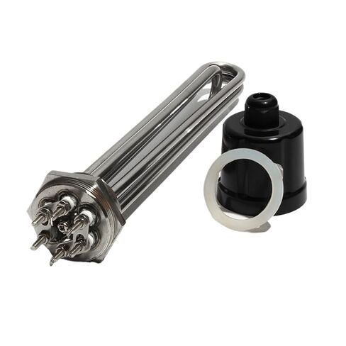 عنصر سخان 1.5 بوصة BSP DN40 304SS - جهد مزدوج 220 فولت/380 فولت لتسخين الماء والزيت (مع خيط F، 220 فولت - 6 كيلو وات 250 ملم) in Saudi Arabia