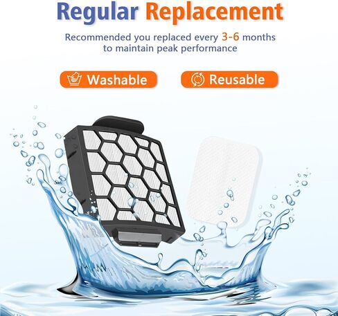 فلتر بديل لـ Shark Navigator Pet Pro ZU60، ZU62، Pet Plus NV251، NV255، Swivel Pro NV150، NV151 مكنسة عمودية، جزء 1238FT60 1239FT60، قطعتان من فلتر Hepa + 4 قطع من الإسفنج واللباد in Kuwait